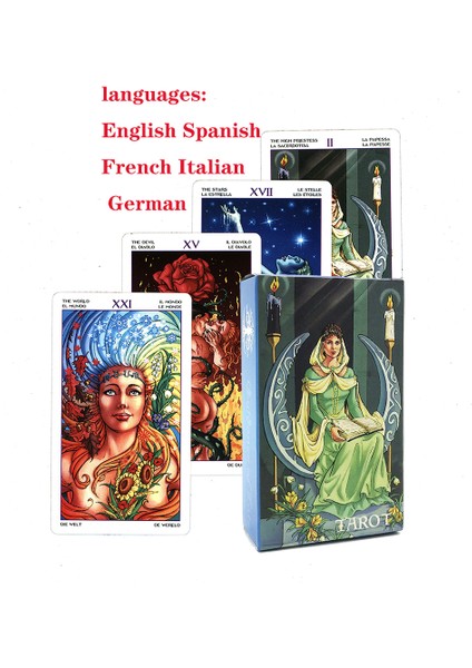Altın Tarzı 78 Kart Aşk ve Kader Falı Oyunu Tarot Seti - Türkçe Tarot (Yurt Dışından)