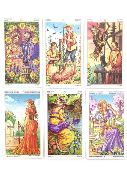 Altın Tarzı 78 Kart Aşk ve Kader Falı Oyunu Tarot Seti - Türkçe Tarot (Yurt Dışından)