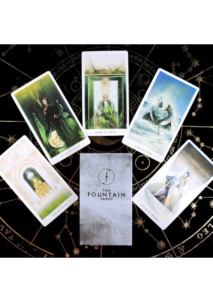 Ordu Yeşili Tarzı Deniz Kızı Tarot Kart Destesi 78 Kart Oyunu Falcılık Kart Oyunu Rehber Kitap Başlangıç Seti Fal Kartları Tam Renkli Kart Oyunu (Yurt Dışından)