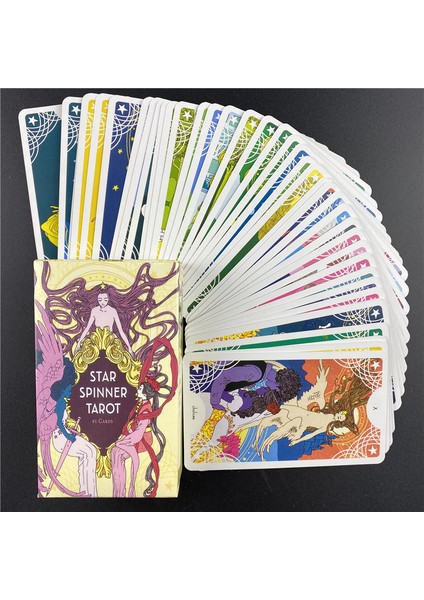 50 Adet TS20 Stili Yıldızlar Tarot Kartı Ingilizce Versiyonu Oracle Fal Oyunu Destesi - Pdf Kılavuzu ile Mağaza Oyunları Oynama Kartları Masası - (Yurt Dışından)