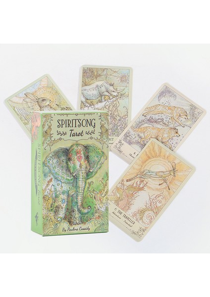 12X7 Şarkı Stili 12X7CM Tarot Kartları ve Kağıt Kılavuz Kitap ile Büyük Boy Prisma Vizyonları Oracle Destesi Fal Bakımı Ingilizce Versiyonu Oyun (Yurt Dışından)