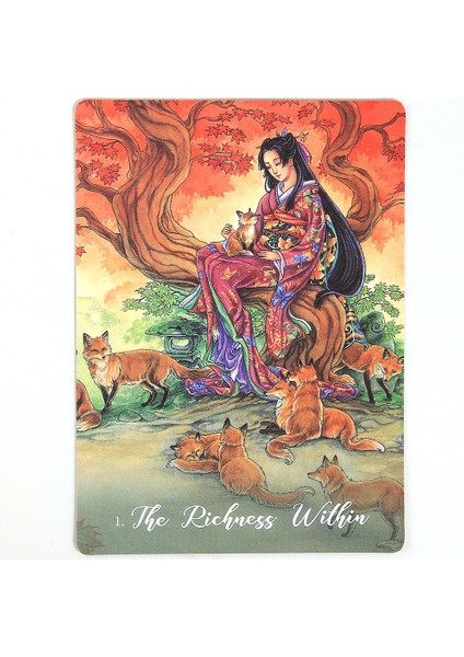 Gök Mavisi Tarzı Foxfire The Kitsune Oracle 45 Kartlık Tarot Destesi Rehber Kitap Kart Oyunu Güzel Kartlar Fox Tarot Falı Ayloji (Yurt Dışından) indirimleri