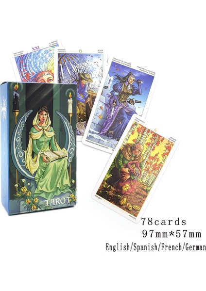 Noel Baba Stili Başlangıçlar Için Fabrika Yapımı Destek Falcı Yılın Ruhu Tarot Kartları - Türkçe Dilinde (Yurt Dışından)