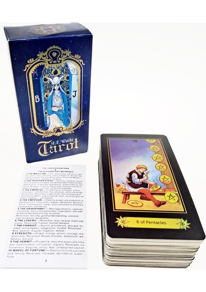 Gri Stil Kişisel Kullanım Için Tam Ingilizce A.e.waite Tarot Kartları Pdf Kılavuzu Orak Kartlar Oyunu - E-Ticaret Başlığı (Yurt Dışından)