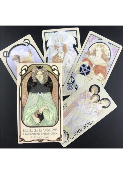 44 Adet TS61 Tarzı Fabrikada Parti Için 80 Yaprak Eterik Vizyonlar Aydınlatılmış Tarot Kartları Oyun Masası Oyunları (Yurt Dışından)