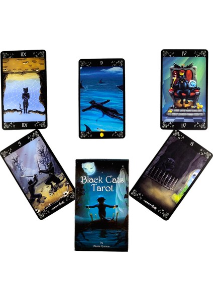 Kara Kediler Tarot Stili Sıcak Satış Yüksek Gregory Scott Tarot Kartları Yüksek Tarot Destesi Oyunu Kader Falı Eğlence Oyunu Için - E-Ticaret Başlığı (Yurt Dışından)
