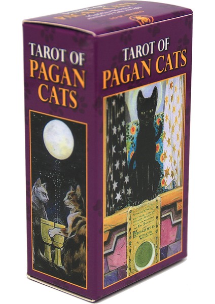 Tarot Pagan Kedileri Stili Pagan Kediler Tarot Kartları 78 Renkli Kart Mini Destesi Beş Dil Ingilizce Tarot Falı Başlangıç Oyunu (Yurt Dışından)