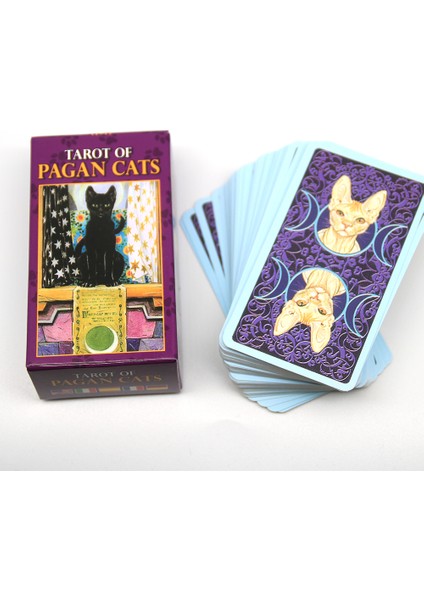 Tarot Pagan Kedileri Stili Pagan Kediler Tarot Kartları 78 Renkli Kart Mini Destesi Beş Dil Ingilizce Tarot Falı Başlangıç Oyunu (Yurt Dışından) fırsatları