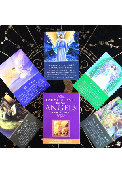Mavi Stil Melekler Için Yeni Tarot Kartları Başlangıçlar Için Rehber Kitap Kart Oyunu Masa Oyunu Zarif ve Rehber Kitap (Yurt Dışından) modelleri