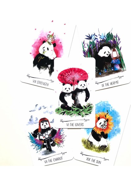 Çeşitli Çokyüzlü Stili Panda Tarot Oracle Kart Eğlence Parti Kartı Satranç Kart Oyunu Tarot ve Çeşitli Tarot Seçenekleri - (Yurt Dışından) modelleri