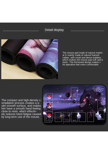 G637-140 Stili Pokemon Kart Oyun Matı Masa Matı Aile Oyunu Parti Oyuncakları Aksesuarları Mousepad Masa Zemin Oyunu Oynama Pedı (Yurt Dışından) fiyatları