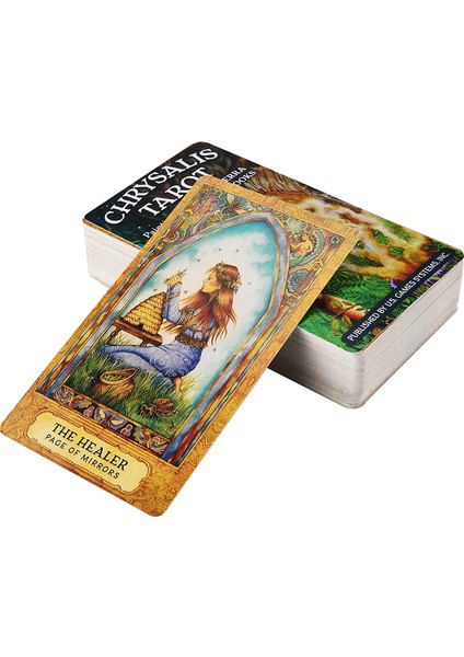 Çikolata Tarzı Chrysalis Tarot Yeni Kapalı 78 Renkli Kart Mitolojik Arketipler Kart Destesi Oyun Fal Bakımı (Yurt Dışından) indirimleri