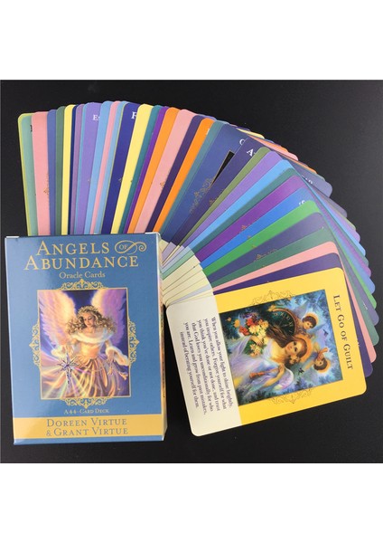 44 Adet TS70 Stili Bolluk Melekleri Oracle Kart Destesi Tarot Kart Tam Türkçe Arkadaş Aile Parti Zeka Oyunu Oynama Tarot Kartları (Yurt Dışından)