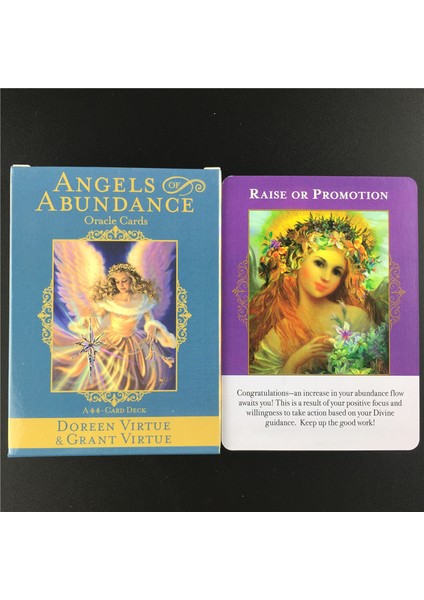 44 Adet TS70 Stili Bolluk Melekleri Oracle Kart Destesi Tarot Kart Tam Türkçe Arkadaş Aile Parti Zeka Oyunu Oynama Tarot Kartları (Yurt Dışından)