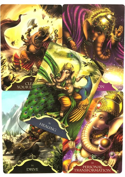 Altın Tarzı Lord Ganesha Kahineleri Tarot Kartları Seti - Çeşitli Tarot Kartları Arasından Seçim Yapabilirsiniz (Yurt Dışından)