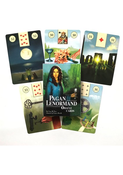Pagan Lenormand Tarzı 36 Kart Art Nouveau Lenormand Falcı Kartları ve Seçenekler Arasından Birbirinden Farklı Tarot Kartları - (Yurt Dışından)