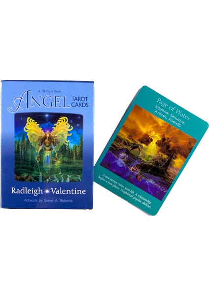 Melek Tarot Kartları Stili Büyücülük Sana Kılavuzluk Eden Oracle Kartları Oyunu Türkçe - Aile Eğlencesi ve Gelecek Tahmin Oyunu (Yurt Dışından)