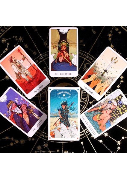 Gri Stil Alice Harikalar Diyarında Tarot Kartları ve Rehber Kitap Seti - Oyun ve Eğlence Için 78 Kartlı Deck (Yurt Dışından)