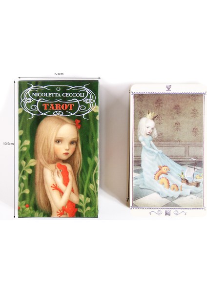 Kırmızı Stil Nicoletta Cecco Tarot Destesi Kartları Beş Dil Başlangıç Seti Fal Oyunu Tahta Oyuncak Popüler Hafif Seti (Yurt Dışından)