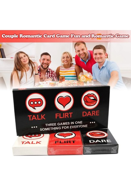 Eğlenceli Çift Romantik Kart Oyunu Oyun Destesi Sohbet Veya Flört Veya Cesaret Kartları 3 Oyun Kartı 3 Oyun 1 Çift Kart Sevgililer Günü Hediyesi (Yurt Dışından)