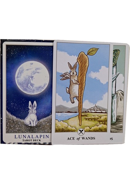 Kara Kedi Stili Tarot Lunalapin Tavşan Tarot Destesi - Keşif ve Kehanet Kartları (Yurt Dışından)