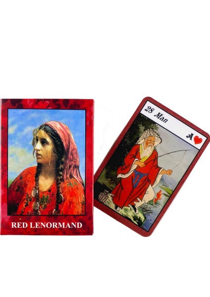 Kırmızı Lenormand Stili Celia Melesville Tanis Lenormand Oracle Kartları - Aile Parti Oyunu ve Fal Bakma Tarot Destesi (Yurt Dışından)