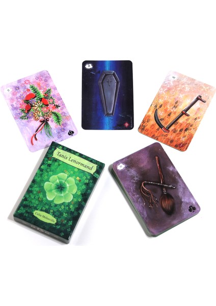 Kırmızı Lenormand Stili Celia Melesville Tanis Lenormand Oracle Kartları - Aile Parti Oyunu ve Fal Bakma Tarot Destesi (Yurt Dışından)