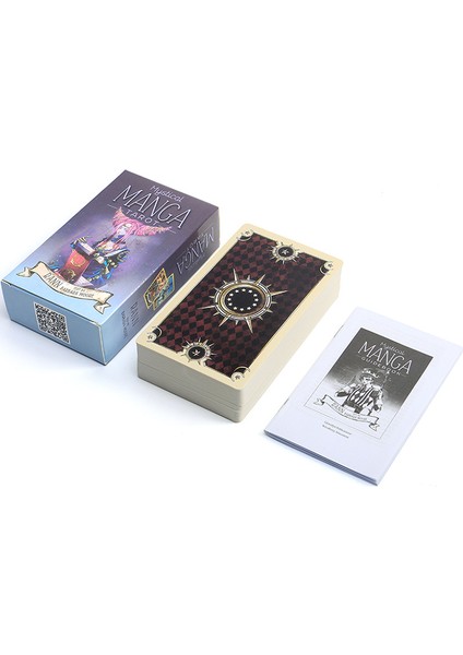 12X7 Kenarlıksız Stil 12X7CM Efsanevi Manga Tarot Kartları ve Kağıt Rehber Kitap ile 78 Kartlık Oracle Destesi Falcılık Ingilizce Sürümü Masa Oyunları (Yurt Dışından)