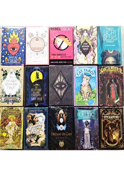 Rebel Oracle Deck Stili Işık Seer's Tarot Kartı Oracle Altın Art Nouveau Yeşil Cadı Evrensel Kelt Thelema Steampunk Tarot Oyunları Oyun Tahtası Güverte Oyunları (Yurt Dışından)