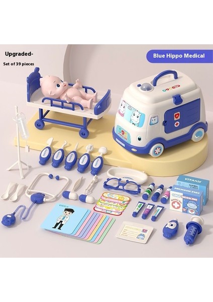 Çocuk Doktor Oyuncak Seti Simülasyon Kız Enjeksiyon Stetoskop Hemşire Tıbbi Kurtarma Çocuk Oyuncakları (Yurt Dışından)