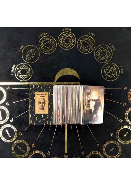 Altın Tarzı Yeni Büyülü Eşleştirmeler Tarot Kartları Destesi Oyun Tahtası Şans Falı Kehaneti Eğlence Için Orak Kart Oyunu (Yurt Dışından)