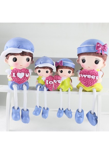 Dört Kişilik Mutlu ve Sıcak Aile Asılı Bebek Reçine Süsler Yaratıcı Oturma Odası Yatak Odası Oda Dekorasyonları Mobilyalar (Yurt Dışından)