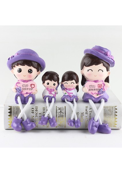 Dört Kişilik Mutlu ve Sıcak Aile Asılı Bebek Reçine Süsler Yaratıcı Oturma Odası Yatak Odası Oda Dekorasyonları Mobilyalar (Yurt Dışından)