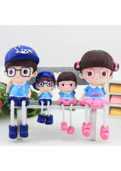 Dört Kişilik Mutlu ve Sıcak Aile Asılı Bebek Reçine Süsler Yaratıcı Oturma Odası Yatak Odası Oda Dekorasyonları Mobilyalar (Yurt Dışından)