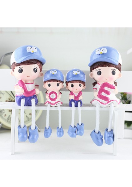 Dört Kişilik Mutlu ve Sıcak Aile Asılı Bebek Reçine Süsler Yaratıcı Oturma Odası Yatak Odası Oda Dekorasyonları Mobilyalar (Yurt Dışından)