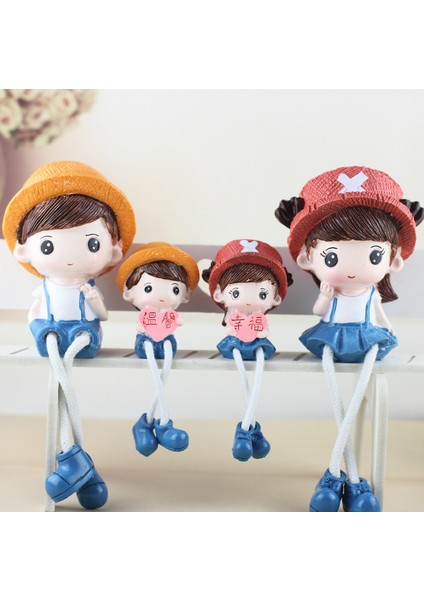 Dört Kişilik Mutlu ve Sıcak Aile Asılı Bebek Reçine Süsler Yaratıcı Oturma Odası Yatak Odası Oda Dekorasyonları Mobilyalar (Yurt Dışından)