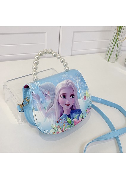 2024 Yeni Çocuk Buz ve Kar Omuz Çantası Moda Küçük Prenses Yüz Trend Dışında Aisha El Crossbody Çanta (Yurt Dışından)