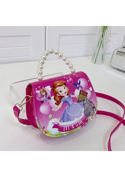 2024 Yeni Çocuk Buz ve Kar Omuz Çantası Moda Küçük Prenses Yüz Trend Dışında Aisha El Crossbody Çanta (Yurt Dışından)