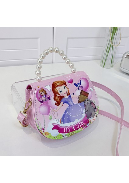 2024 Yeni Çocuk Buz ve Kar Omuz Çantası Moda Küçük Prenses Yüz Trend Dışında Aisha El Crossbody Çanta (Yurt Dışından)