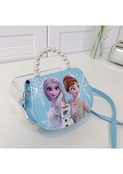 2024 Yeni Çocuk Buz ve Kar Omuz Çantası Moda Küçük Prenses Yüz Trend Dışında Aisha El Crossbody Çanta (Yurt Dışından)