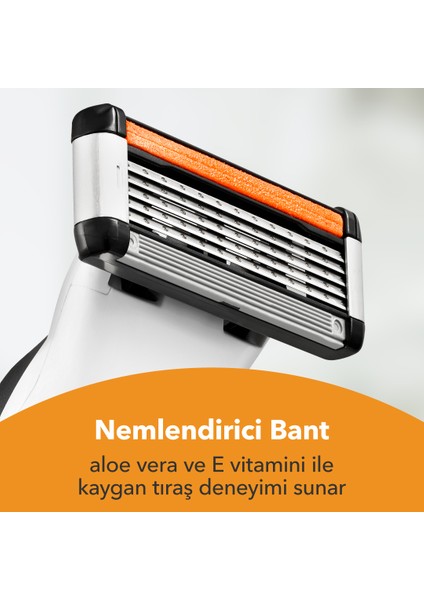 Flex 5 Hybrid Erkek Tıraş Bıçağı 1 Sap + 2 Başlık (5 Bıçak)