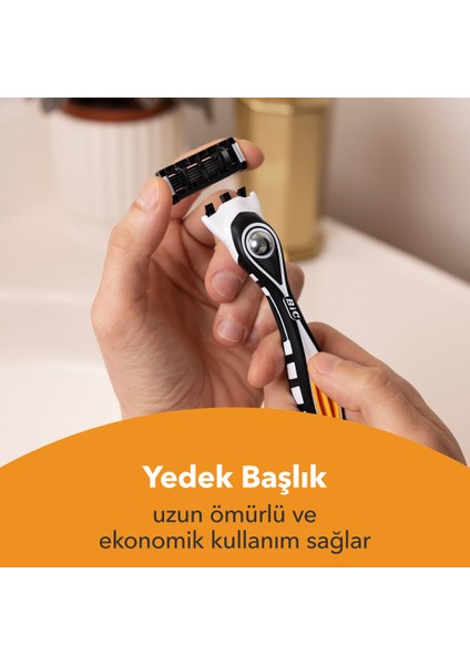 Flex 5 Hybrid Erkek Tıraş Bıçağı 1 Sap + 2 Başlık (5 Bıçak)