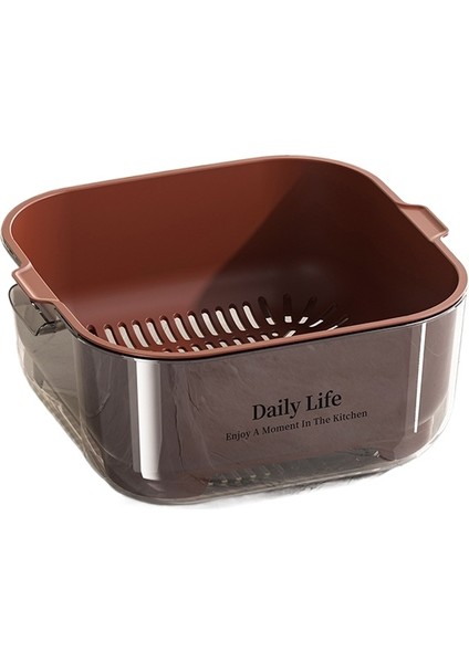 Mkjınmeı Çift Katlı Meyve ve Sebze Yıkama Sepeti Tahliye Sepeti (Yurt Dışından)