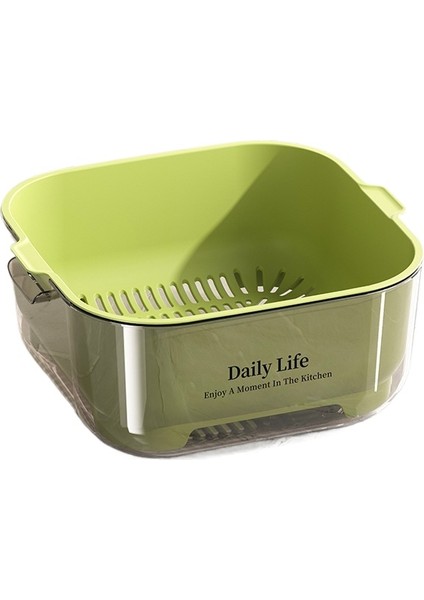 Mkjınmeı Çift Katlı Meyve ve Sebze Yıkama Sepeti Tahliye Sepeti (Yurt Dışından)