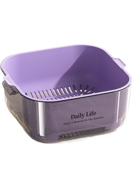 Mkjınmeı Çift Katlı Meyve ve Sebze Yıkama Sepeti Tahliye Sepeti (Yurt Dışından)