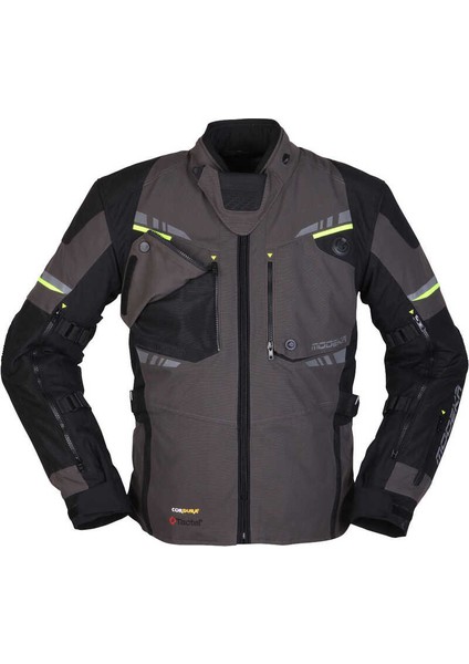 Taran Waterproof Ceket Siyah Koyu Gri