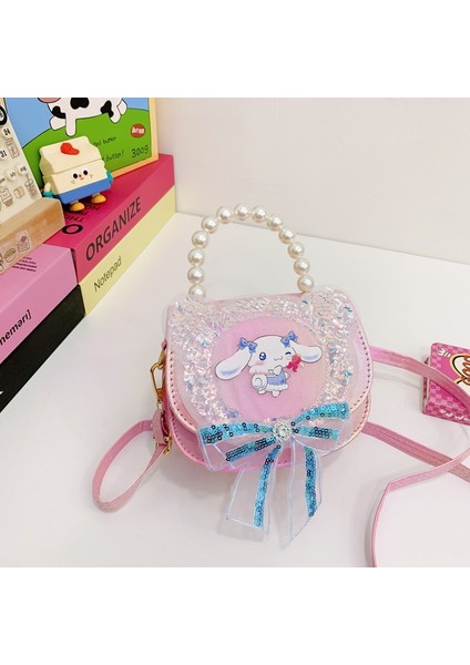 Karikatür Aisha Çocuk Payetli Omuz Çantası Küçük Kız Sevimli Coulomi Inci Çanta Çapraz Küçük Çanta (Yurt Dışından)