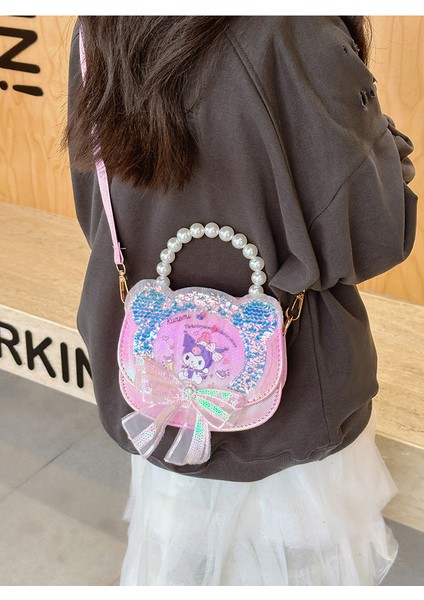 Karikatür Aisha Çocuk Payetli Omuz Çantası Küçük Kız Sevimli Coulomi Inci Çanta Çapraz Küçük Çanta (Yurt Dışından) modelleri