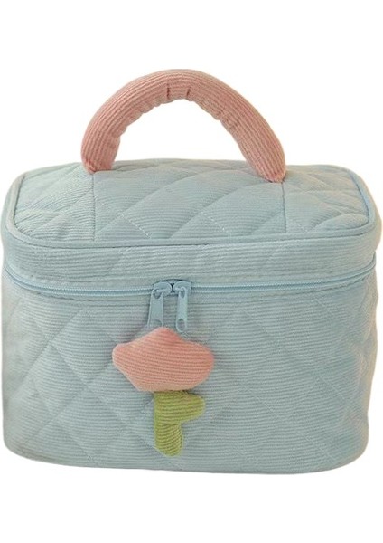 Mkjınmeı Cacaobüyük Kozmetik Çantası Kadife Sevimli Kozmetik Çantası Üst Düzey Sevimli Makyaj Çantası Taşınabilir Büyük Kapasiteli Kozmetik Saklama Çantası (Yurt Dışından)