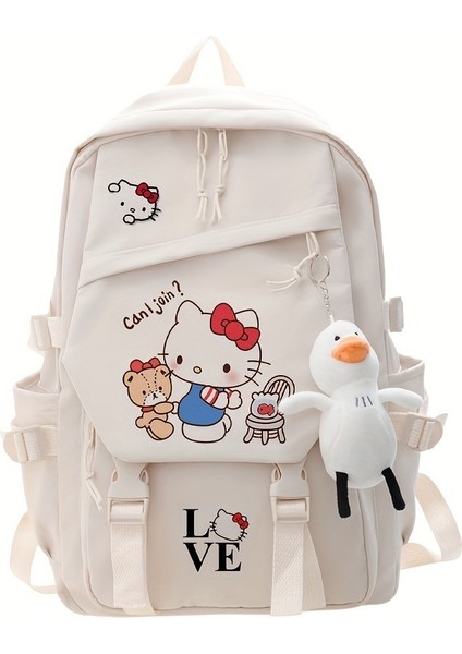 Hellokitty Sırt Çantası Kadın Yeni Sanrio Sevimli Sırt Çantası Kadın Ortaokul Öğrencisi Okul Çantası (Yurt Dışından)